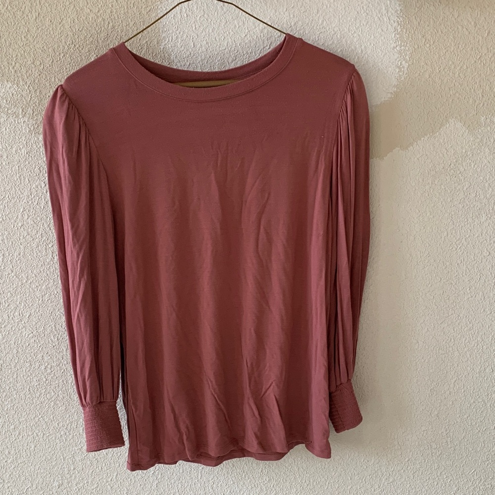Tahari Long Sleeve Top - Mauve